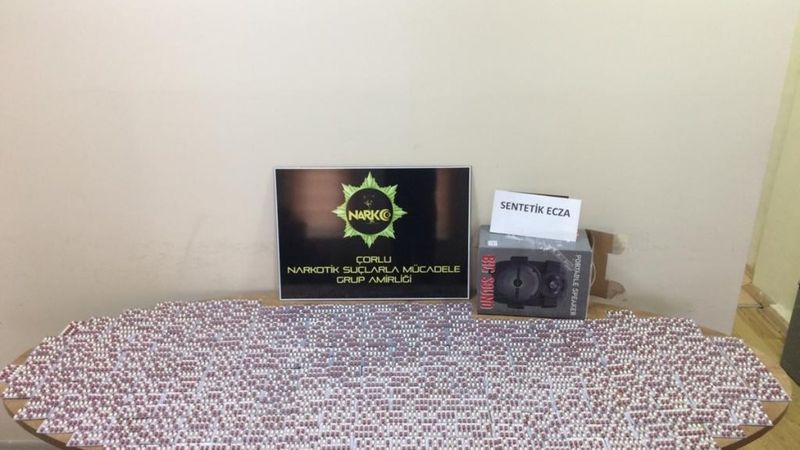 Tekirdağ’da 4 bin 480 uyarıcı hapa el koyuldu