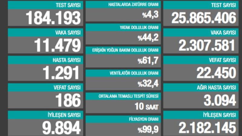 8 Ocak Türkiye'nin koronavirüs durumu