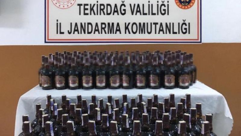 Tekirdağ'da 165 şişe sahte içki ele geçirildi: 4 gözaltı