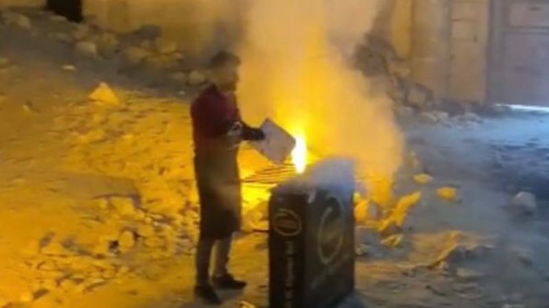 Şanlıurfa'da tarihi kilisede mangal yapan kebapçı