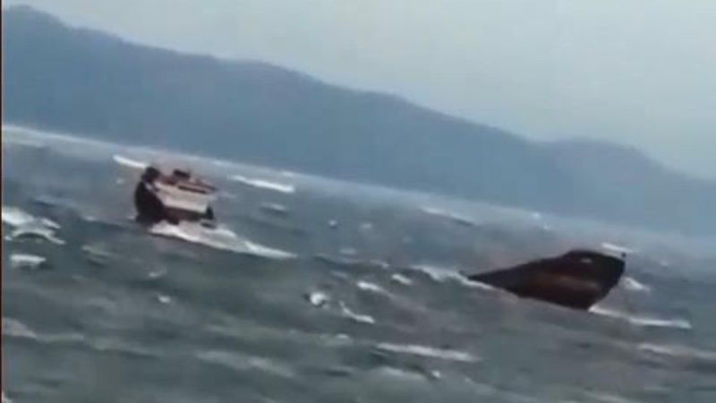 Karadeniz'de batan geminin görüntüleri