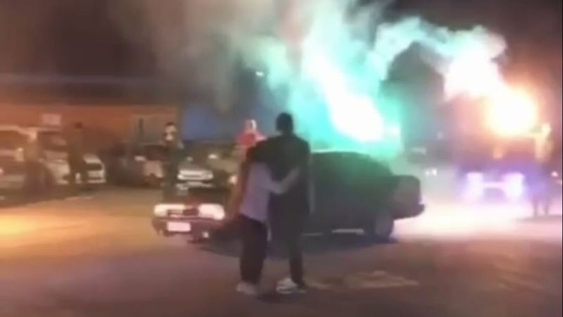 Antalya’da drift eşliğinde evlilik teklifi