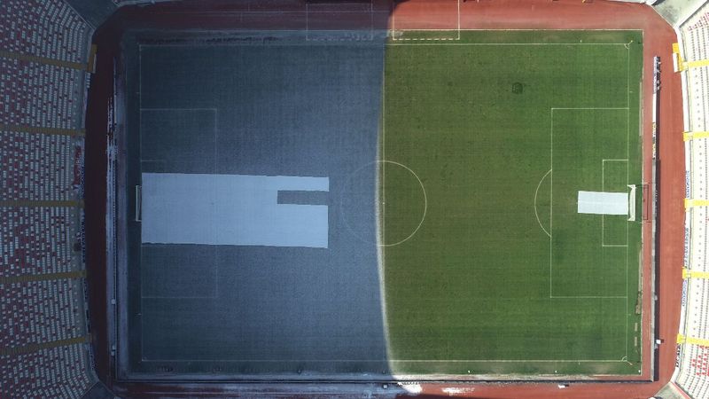 Sivasspor stadında ilginç görüntü