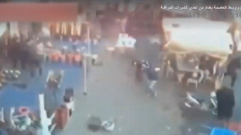 Bağdat'taki terör saldırısında patlama anı