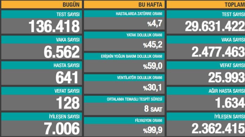 31 Ocak Türkiye'de koronavirüste son durum