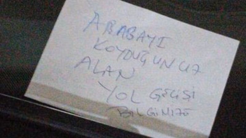 Ordu'da savcı arabasına not bırakan kişiyi gözaltına aldırdı