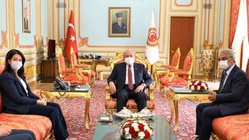 HDP'li Buldan ve Sancar'dan TBMM Başkanı Şentop'a ziyaret