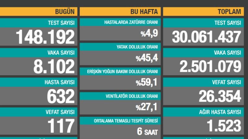 3 Şubat Türkiye'de koronavirüste son durum
