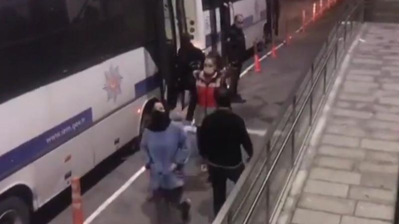 Emniyet, gözaltına alınan başörtülü öğrencinin görüntülerini paylaştı