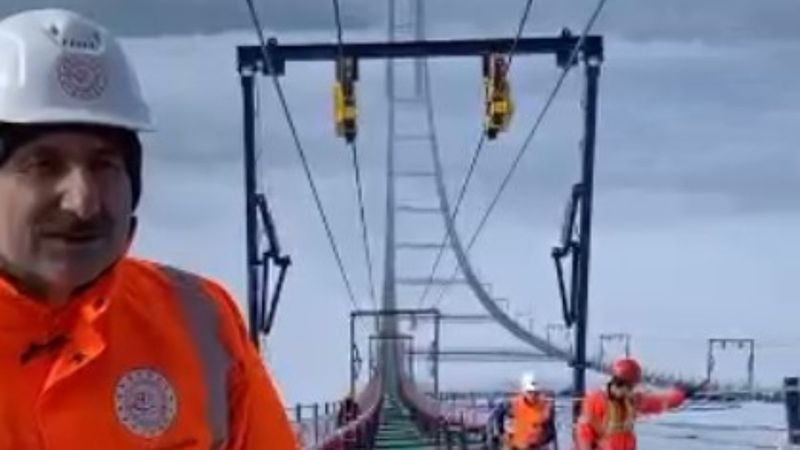 Adil Karaismailoğlu'nun 318 metre yükseklikten paylaşımı