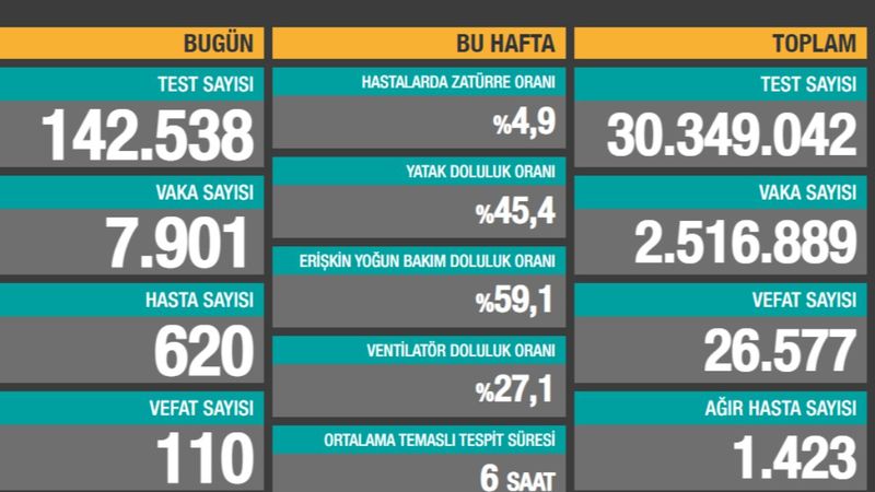 5 Şubat Türkiye'de koronavirüste son durum