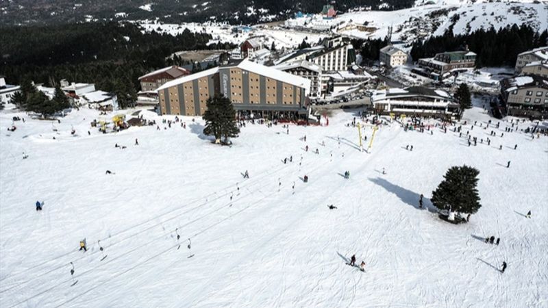 Uludağ'da hafta sonu yoğunluğu