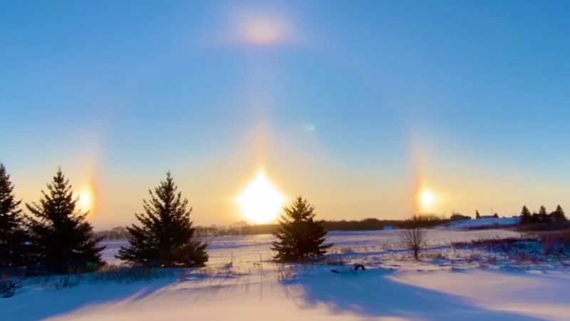 ABD'de ilginç güneş manzarası