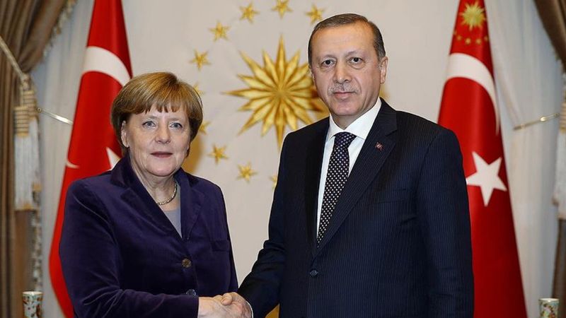 Cumhurbaşkanı Erdoğan, Angela Merkel ile görüştü