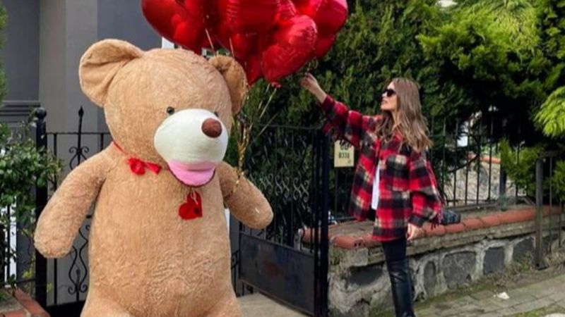 Seren Serengil'e dev ayıcıklı evlilik teklifi