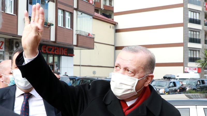 Cumhurbaşkanı Erdoğan, memleketi Rize'de
