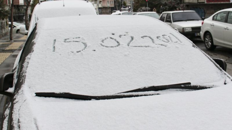 Ankara’da kar yağışı