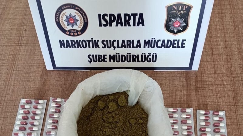 Isparta'da 1 uyuşturucu şüphelisi tutuklandı