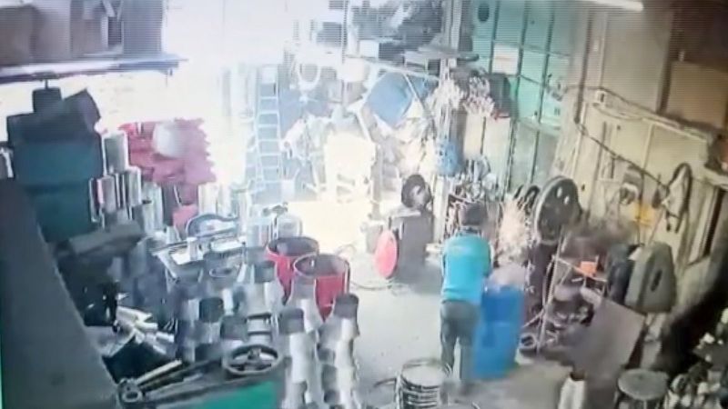 Konya'da yağ varilinin patlama anı