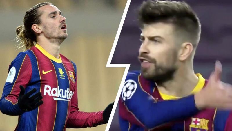 Kavga eden Pique ve Griezmann birbirlerine küfretti