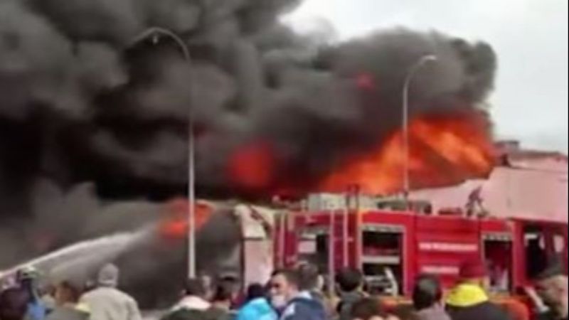 Hatay'da sanayi sitesinde yangın çıktı
