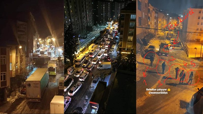 Esenyurt'ta tek kişilik tuzlama çalışması