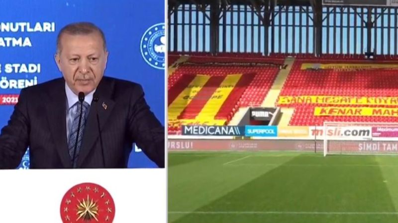 Cumhurbaşkanı Erdoğan, Göztepe Stadyumu'nun açılışını gerçekleştirdi
