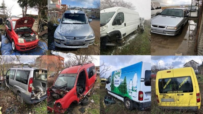 Sinop'ta oto hırsızlığı operasyonu: 26 araç bulundu