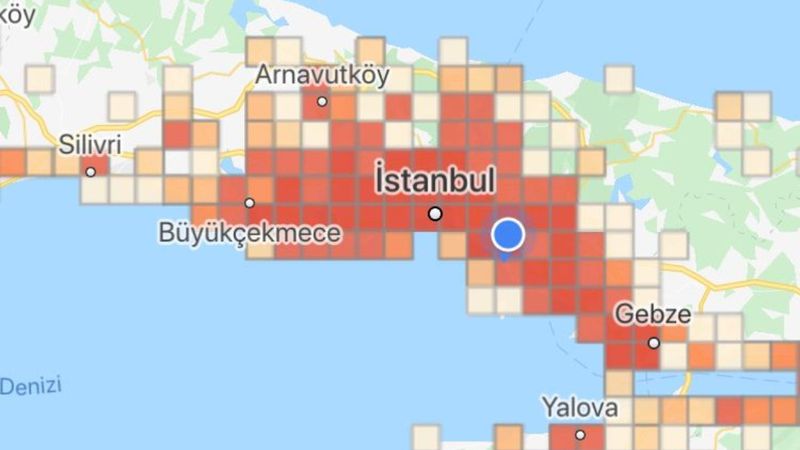 İstanbul'da ilçe ilçe vaka yoğunluğu