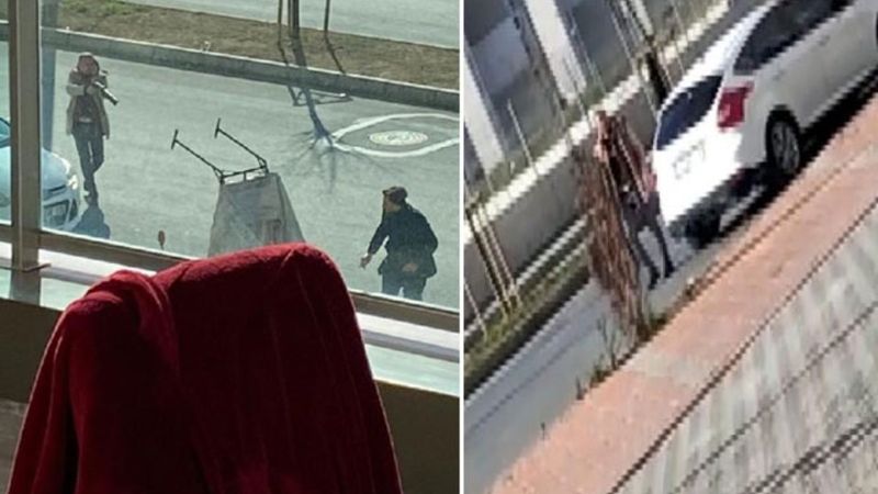 Başakşehir'de pompalı saldırgan kamerada