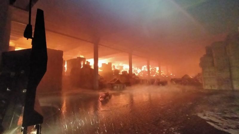 Kahramanmaraş'ta fabrika yangını