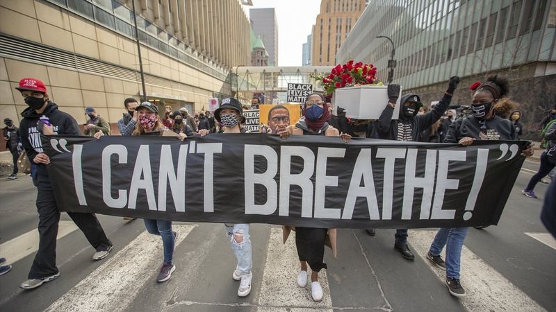 ABD'de George Floyd davası öncesi yürüyüş düzenlendi