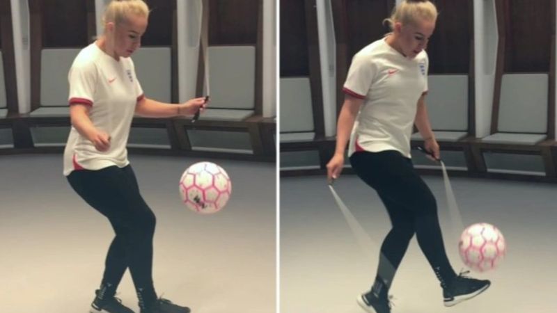 Top sektirerek ip atlayan İngiliz sporcu rekor kırdı