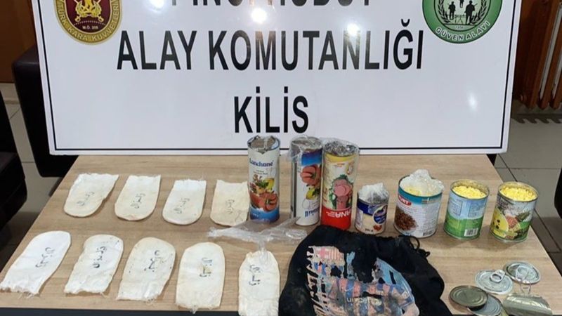Kilis'in Suriye sınırında uyuşturucu operasyonu