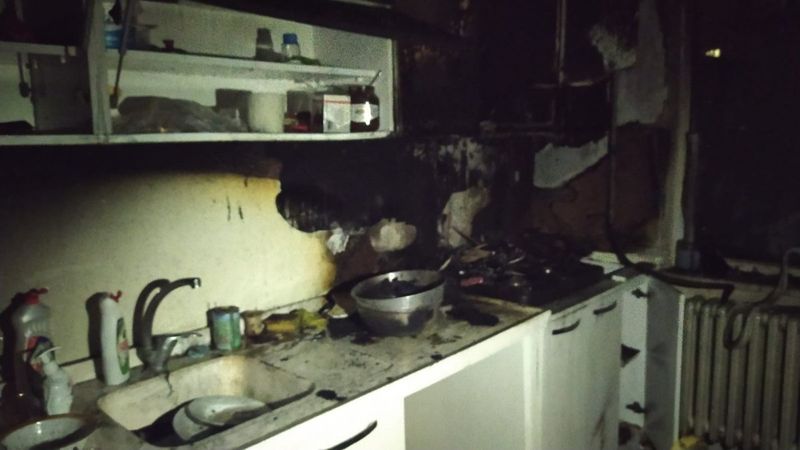 Kütahya'da patates kızartırken evini yaktı