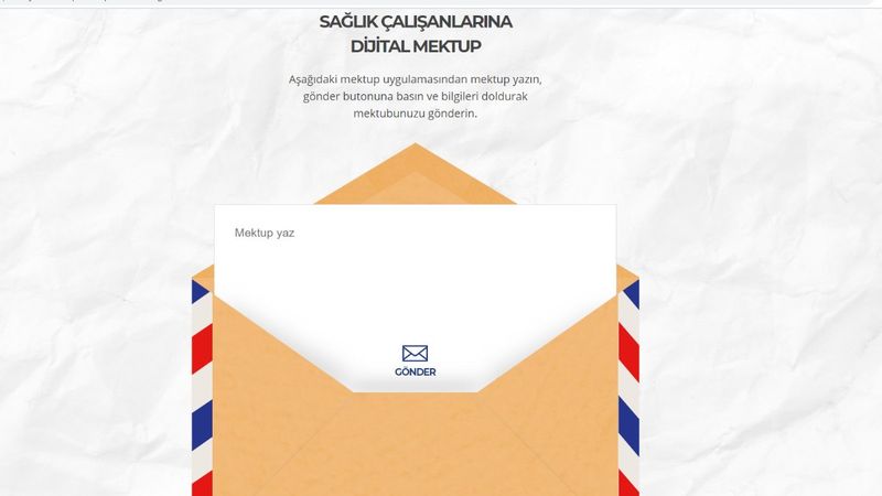 Sağlık çalışanlarına Dijital Mektup nasıl gönderilir? Lütfen Platformu dijital mektup gönderme..