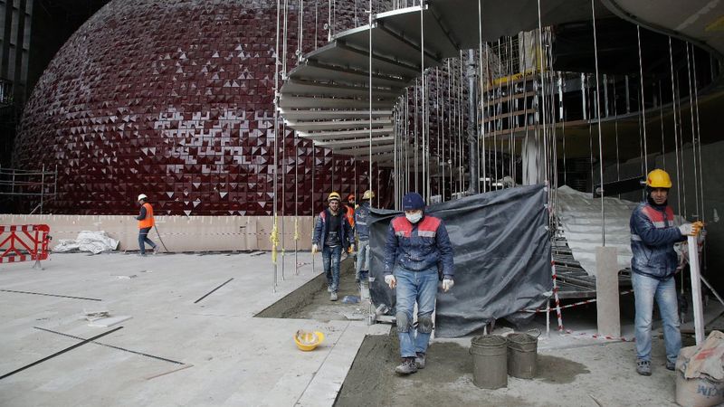 Taksim'deki AKM'de son aşamaya gelindi: Koltuklar takılıyor