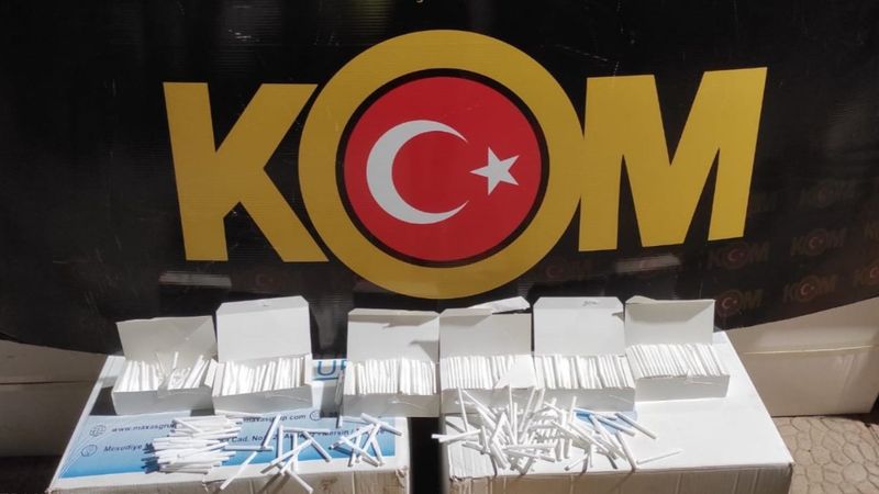 Aksaray’da 1 milyon adet kaçak makaron ele geçirildi