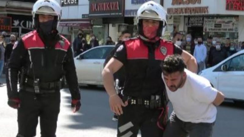 Antalya'da arızalı telefon kavgasında polise tehdit