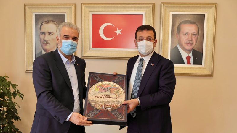 Ekrem İmamoğlu'ndan Osman Nuri Kabaktepe'ye ziyaret