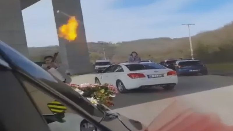 Beykoz'da düğün konvoyunda pompalı maganda