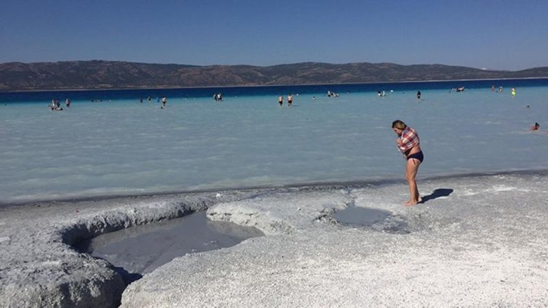 Salda Gölü'ndeki çamur çukurları kapandı