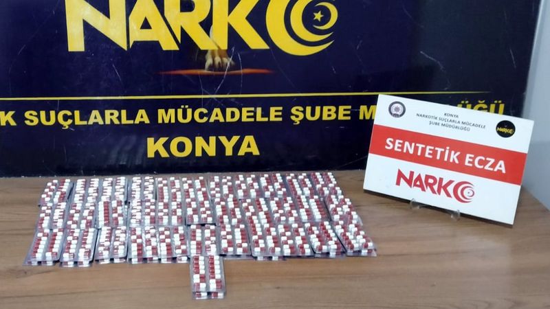 Konya'da ele geçirilen uyuşturucu haplarla ilgili 1 gözaltı