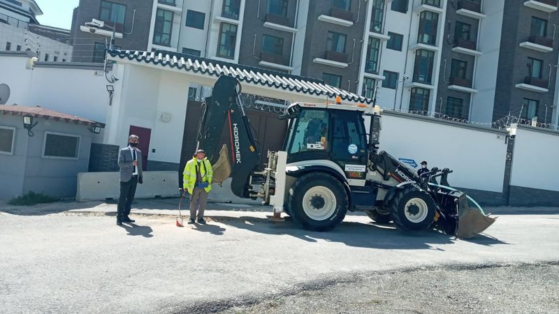 ASKİ, Çin Büyükelçiliği önünde çalışma başlattı