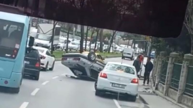 Kağıthane'deki feci kazadan sürücü, hafif sıyrıklarla çıktı