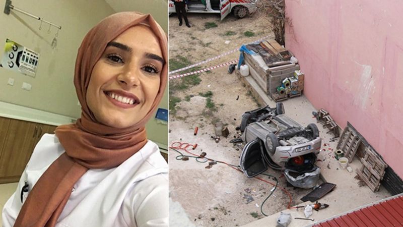 Karaman'da aracıyla bahçeye düşen hemşire kurtarılamadı