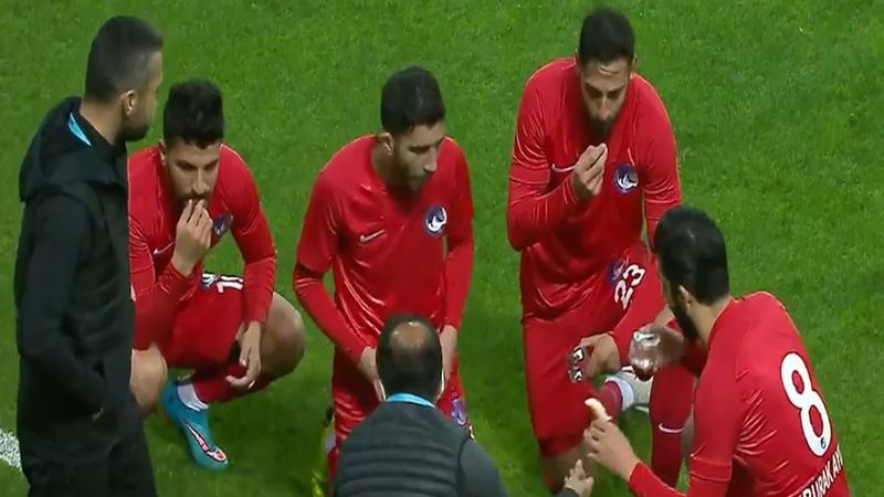 Giresunspor-Keçiörengücü maçında iftar arası