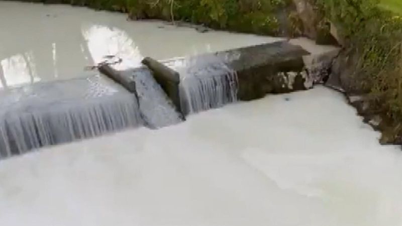 Galler’de süt akan nehri gören şaşkına döndü