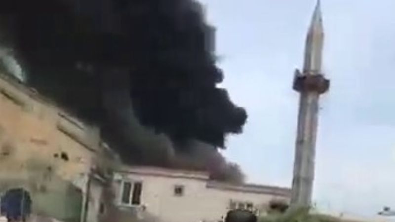 Hatay’da tadilat sırasında cami yangını