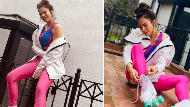 Demet Özdemir paten kayıyor